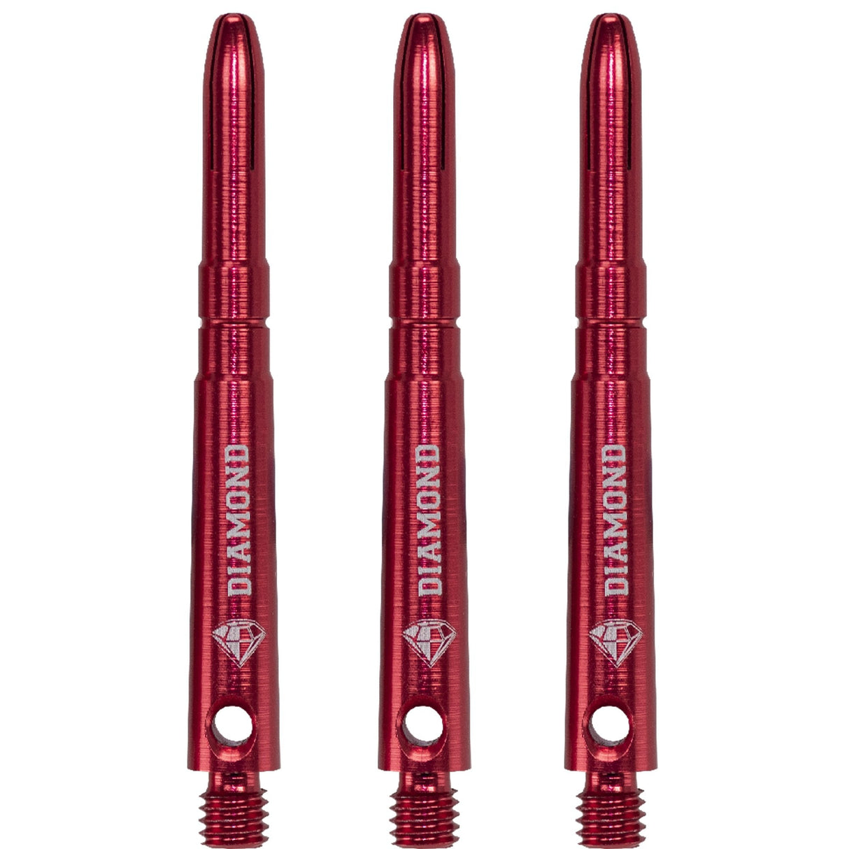 Cuesoul - Aluminium Dart Shafts - Diamond - Value Pack - 4 sets - Red Medium