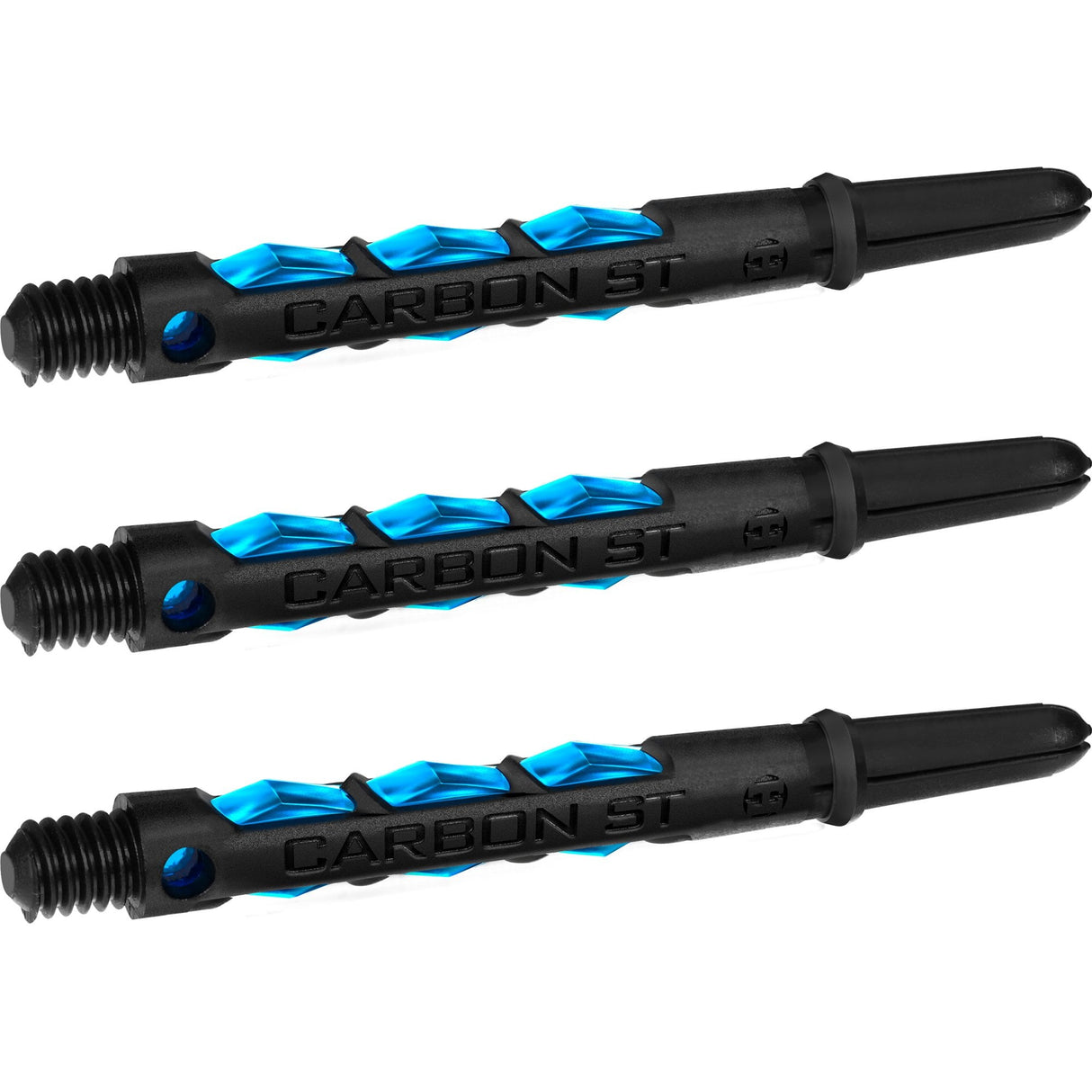 Harrows Carbon ST Shafts - Dart Stems - Black & Aqua Blue