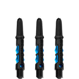 Harrows Carbon ST Shafts - Dart Stems - Black & Aqua Blue Short