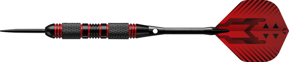 Darts Corner - Thunder Series 1 - Steel Tip Brass - 2 Sets Darts - M2 - Black & Red - 24g 24g