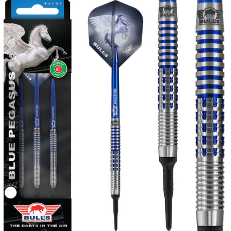 Bulls Blue Pegasus Darts - Soft Tip - 95% - Style A - 18g 18g