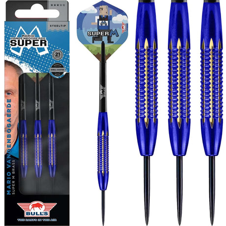 Bulls Mario Vandenbogaerde Darts - Steel Tip - SC Brass - Blue - 21g 21g