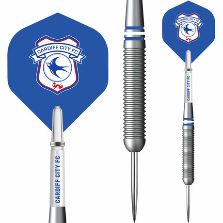 Cardiff City FC - Official Licensed - Steel Tip Darts - Brass - 22g 22g