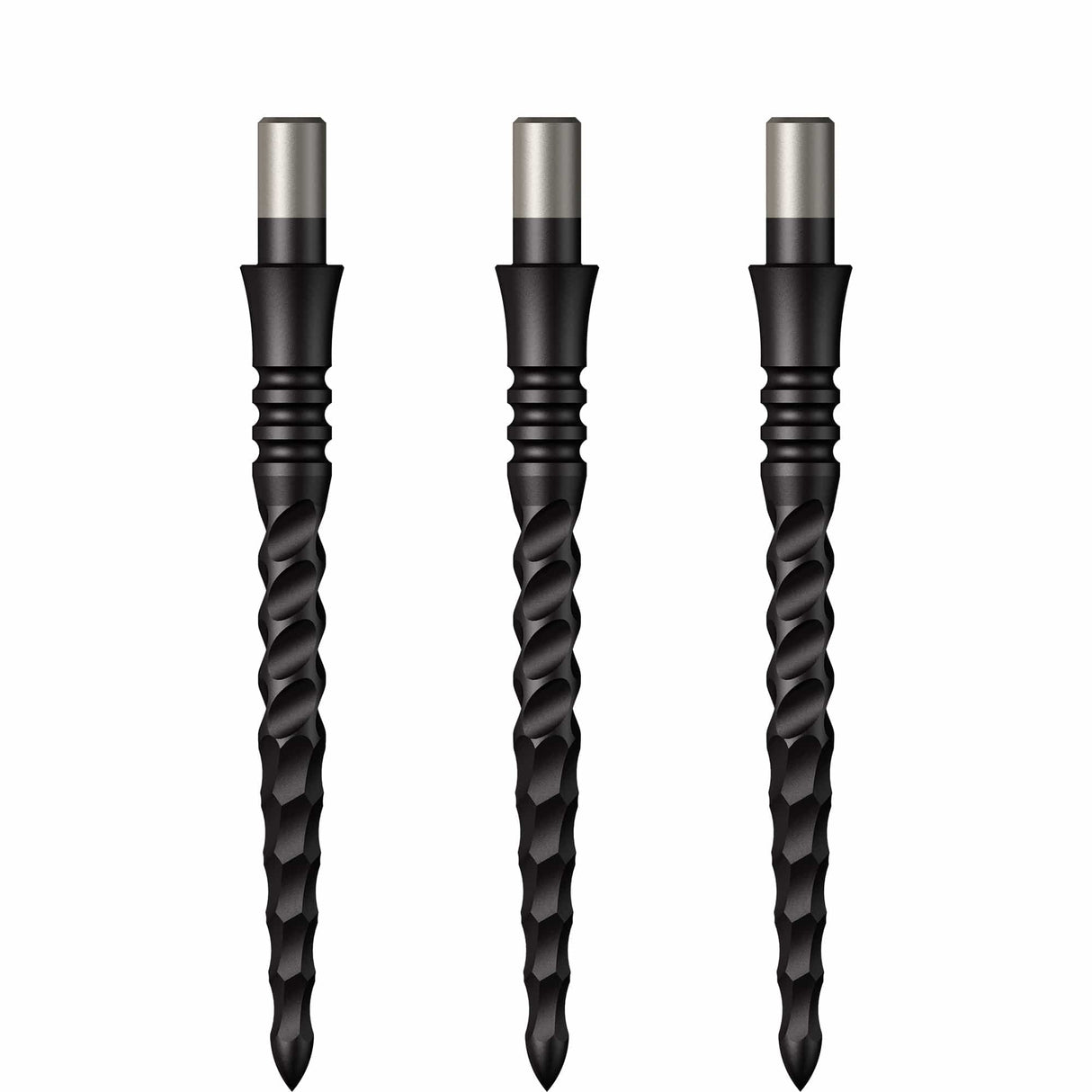 Mission Sniper Points - Steel Tip - Precision Spare Points - Lunar CS - Black 28mm