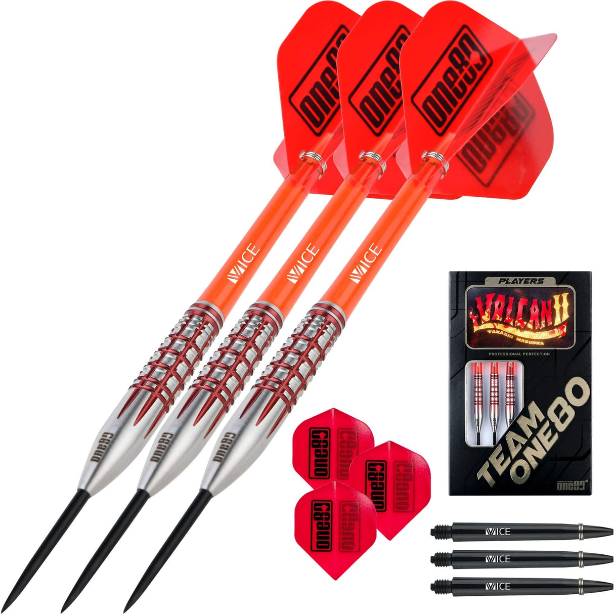 One80 Takashi Masuoka Darts - Steel Tip - V2 Signature - Volcan II 22g